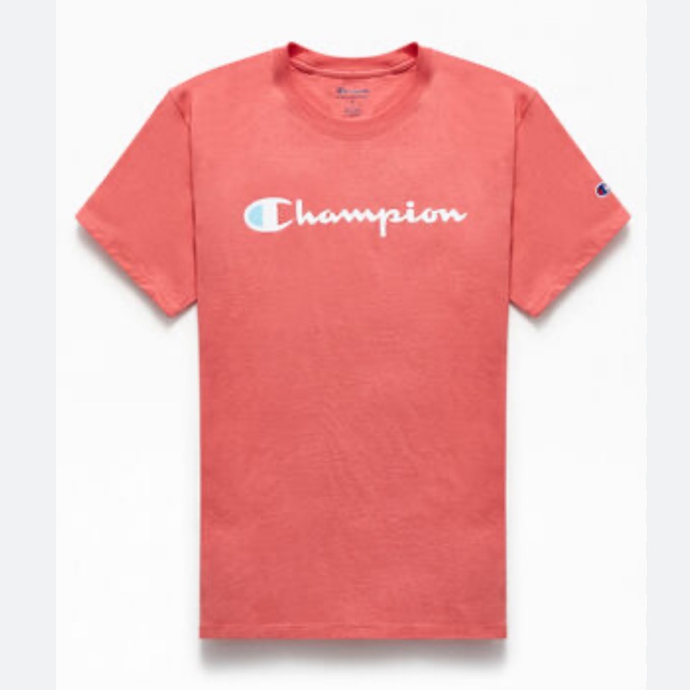 Champion - Peach & Blue Logo T-Shirt